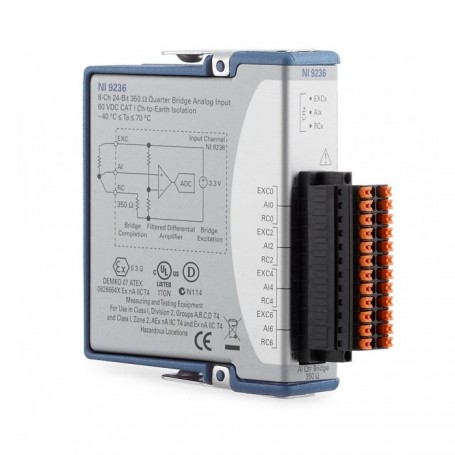 779994-02 : NI 9236 Module d'entrée quart de pont, 350 ohm, 8 voies, revêtement spécifique