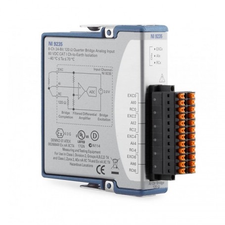 779993-01 : NI 9235 Module d'entrée analogique quart de pont, 120 ohm, 8 voies, 24 bits