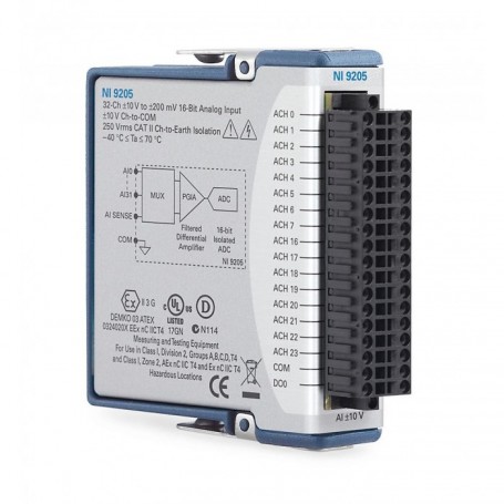 779519-01 : NI 9205 Module d'entrée analogique 32 voies, 16 bits, 250 kéch./s, +/-10 V