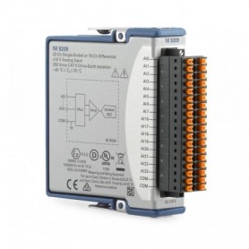 785042-01 : NI 9209 Module d'entrée analogique 500 éch./s, tension 16 voies, +/- 10 V, 24 bits, borne à ressort