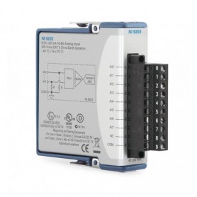 779516-02 : NI 9203 Module d'entrée analogique 8 voies, 16 bits, 200 kéch./s, +/-20 mA, revêtement spécifique