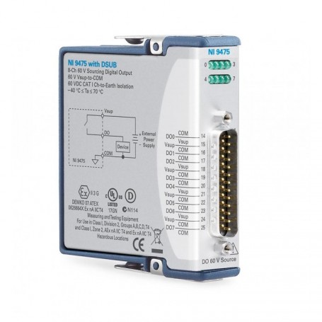 780132-02 : NI 9475 Module de sortie numérique à courant injecté CC, avec Sub-D, avec revêtement conforme