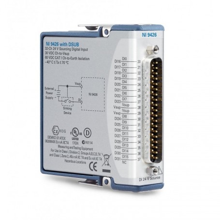 780030-02 : NI 9426 Module d'entrée numérique à courant absorbé avec Sub-D, avec revêtement conforme