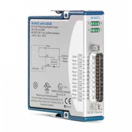 779137-01 : NI 9472 Module de sortie numérique à courant injecté 8 voies, 24 V, 100 µs