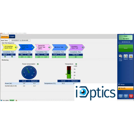 Application logicielle de test optique : iOptics