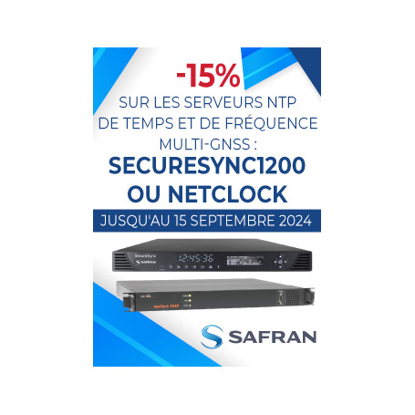 -15% sur les serveurs NTP de temps et de fréquence multi-GNSS : SecureSync1200 ou Netclock