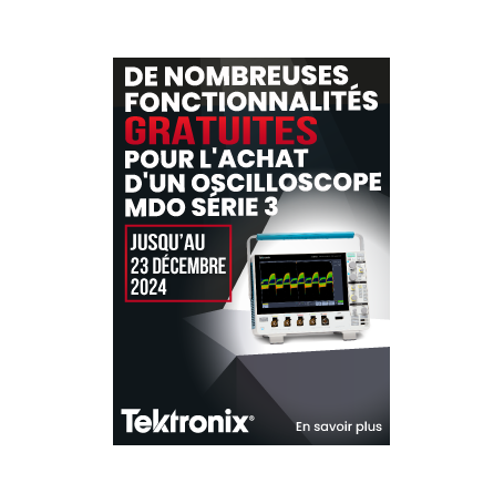 Bénéficiez de nombreuses fonctionnalités offertes pour l'achat d'un oscilloscope MDO Série 3