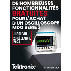 Bénéficiez de nombreuses fonctionnalités offertes pour l'achat d'un oscilloscope MDO Série 3