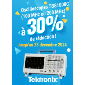 30 % de réduction sur les oscilloscopes TBS1000C