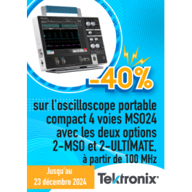 40% de remise sur votre oscilloscope couplé à 2 options