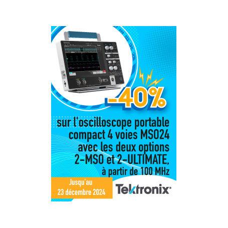 40% de remise sur votre oscilloscope couplé à 2 options