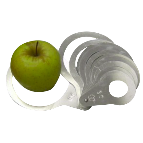 Calibreur de poche aluminium pour fruits