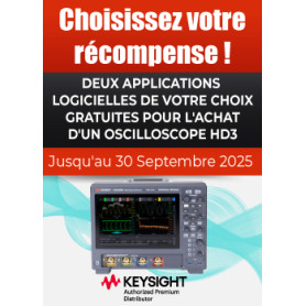 Deux applications logicielles de votre choix gratuites pour l'achat d'un oscilloscope HD3