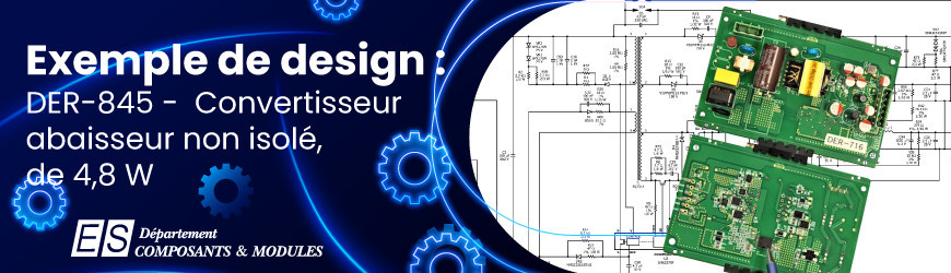 Exemple de design : DER-845 - Convertisseur abaisseur non isolé de 4,8 W 