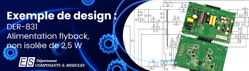 Exemple de Design : DER-831 - Alimentation flyback non isolée de 2,5 W utilisant le LinkSwitch-CV