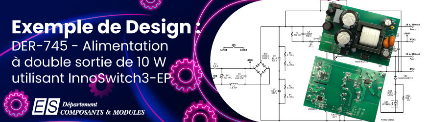 Exemple de Design : DER-745 - Alimentation à double sortie de 10 W utilisant InnoSwitch3-EP (interrupteur Si 900 V)