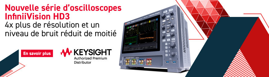 Oscilloscope HD3 : Une résolution 4 fois supérieure et un niveau de bruit réduit de moitié !