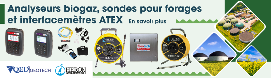 Analyseurs biogaz, sondes pour forages et interfacemètres ATEX