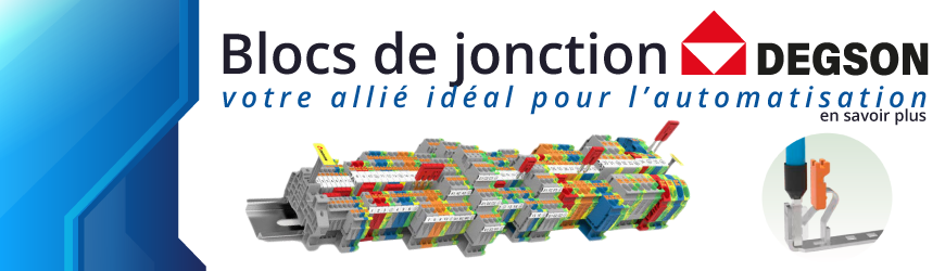 La solution pour vos besoins en automatisation : blocs de jonction Rail DIN DEGSON