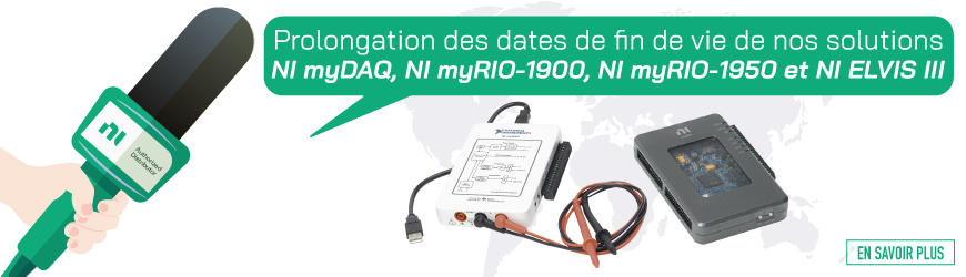 Prolongation des dates de fin de vie de nos solutions NI myDAQ, NI myRIO-1900, NI myRIO-1950 et NI ELVIS III